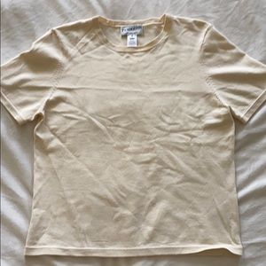 •Pendleton• Cream Silk Blend Basic Tee